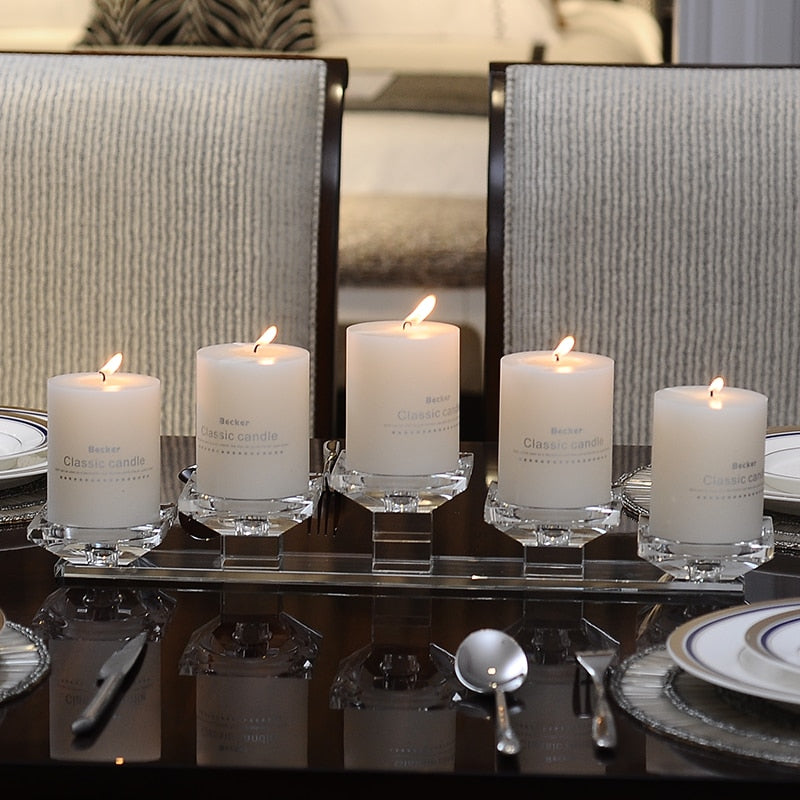 Bougeoir Long Bougie Cristal Esprit Chandelier