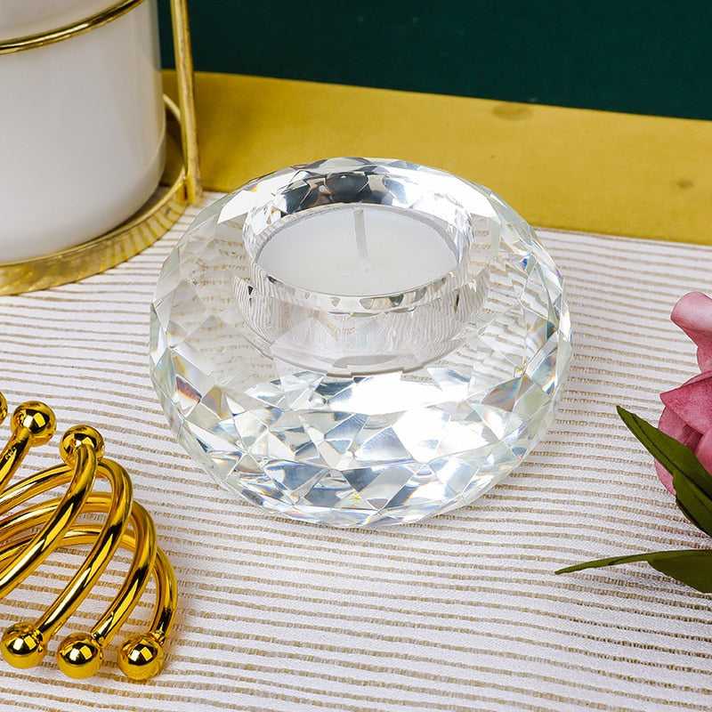 Bougeoir Moyen Cristal Rond-Esprit Chandelier