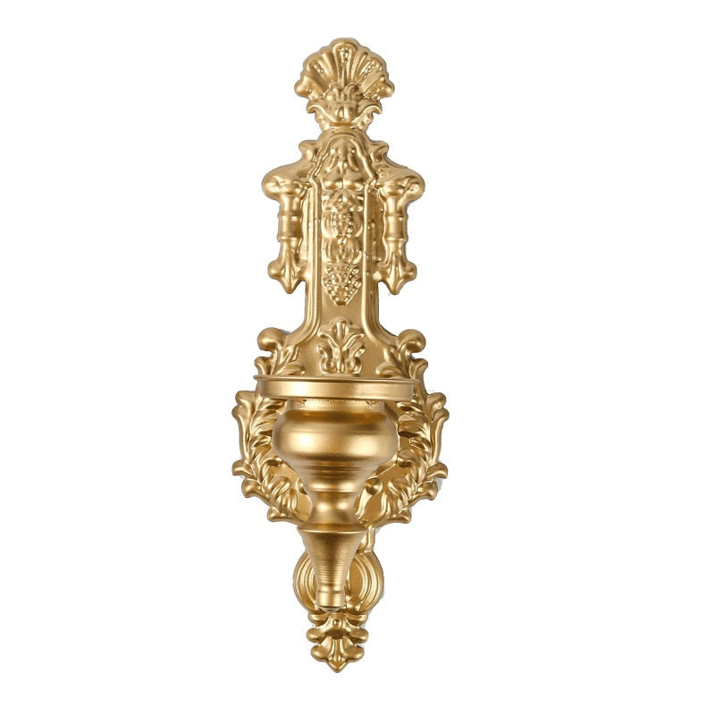 Bougeoir Mural Baroque Doré - Esprit Chandelier