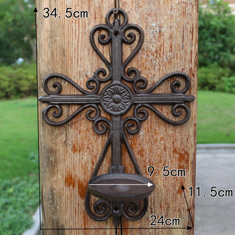 Bougeoir Mural Croix Fonte - Esprit Chandelier