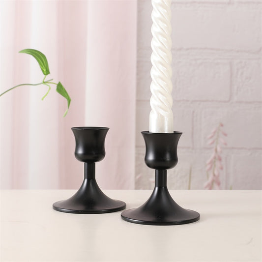 Bougeoir noir chandelle - Esprit Chandelier