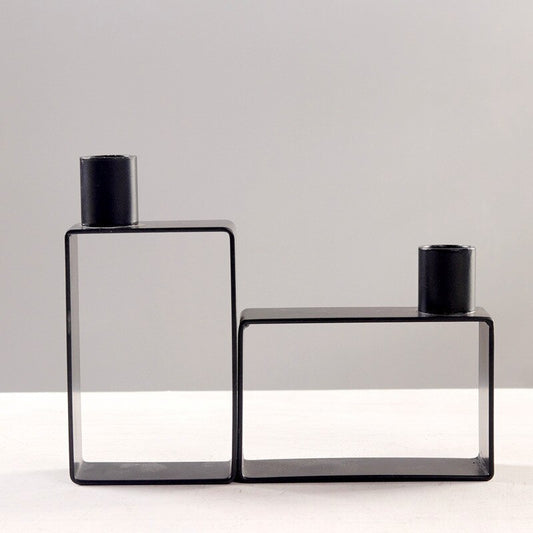 Bougeoir noir industriel - Esprit Chandelier