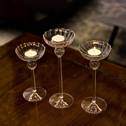 Bougeoirs Champagne Verre à pied -Esprit Chandelier