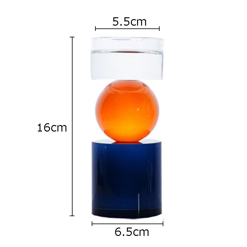 Dimensions Bougeoirs Cristal Coloré - Esprit Chandelier