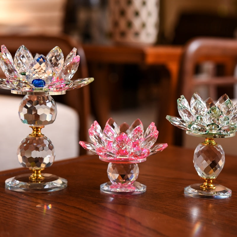 Bougeoirs Fleur Cristal - Esprit Chandelier