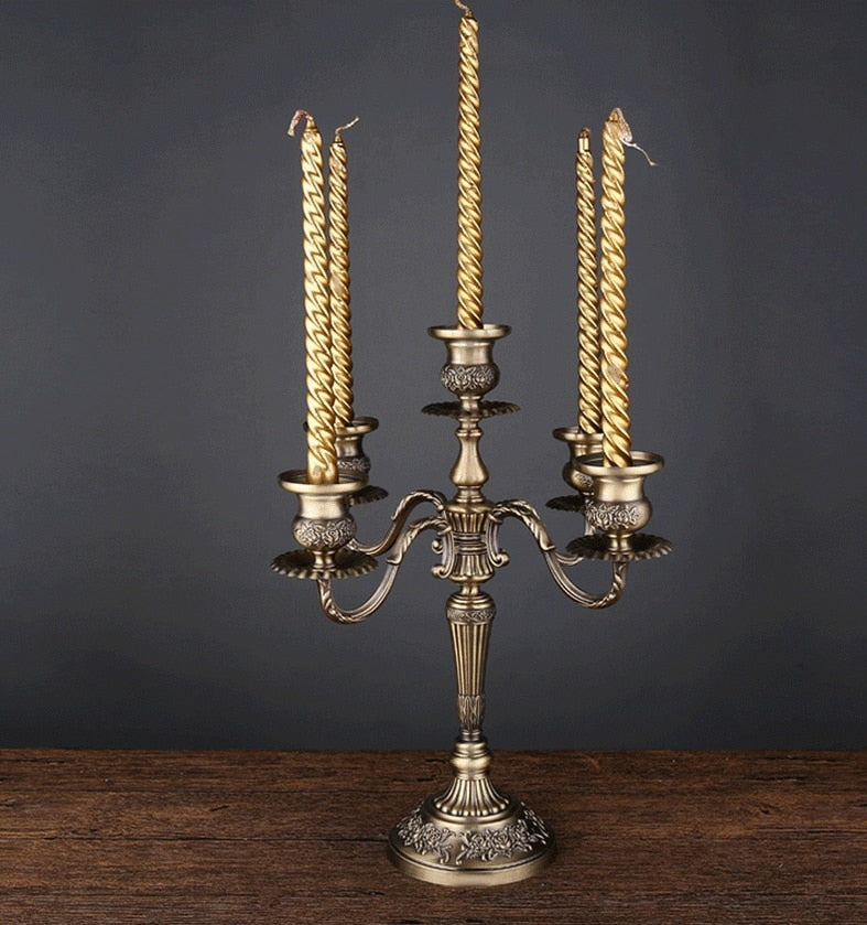 Candélabre Ancien 5 Branches Bronze - Esprit Chandelier