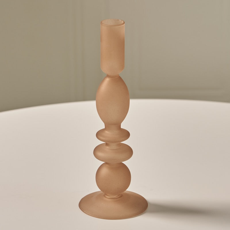 Chandelier Verre Ocre Gré Mat - Esprit Chandelier