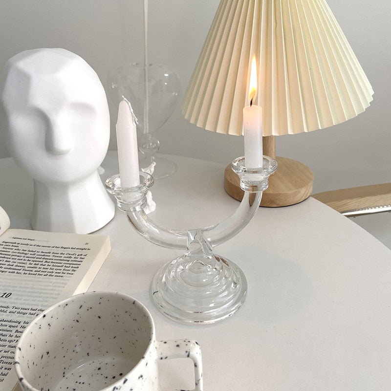 Chandelier Verre 2 branches - Esprit Chandelier