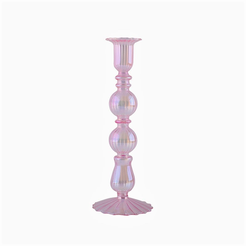 Chandelier Verre Rose - Esprit Chandelier