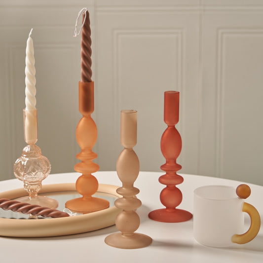 Chandelier Verre Ocre Mat - Esprit Chandelier