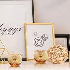 Déco Photophore doré centre de table - Esprit Chandelier