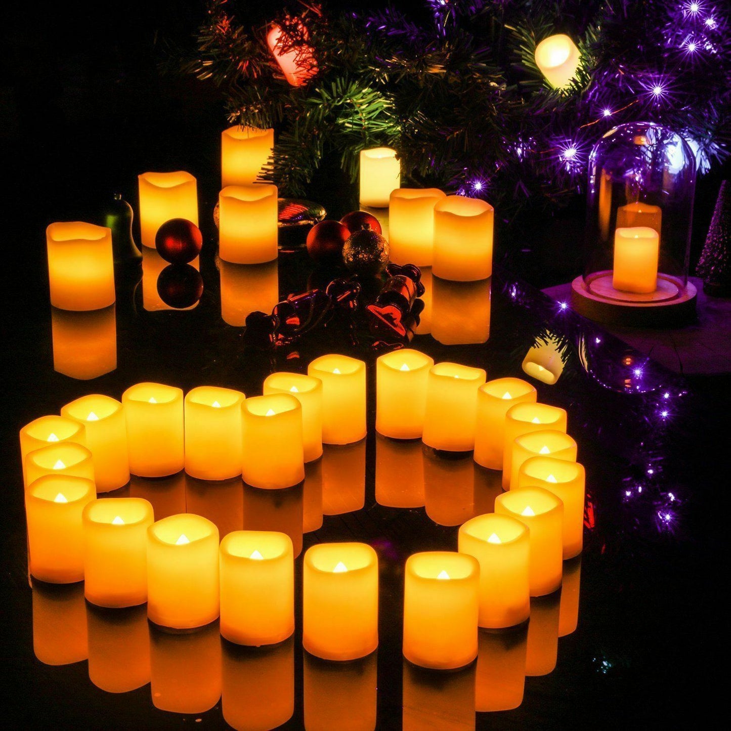 Deco coeur bougies sans flamme - Esprit Chandelier