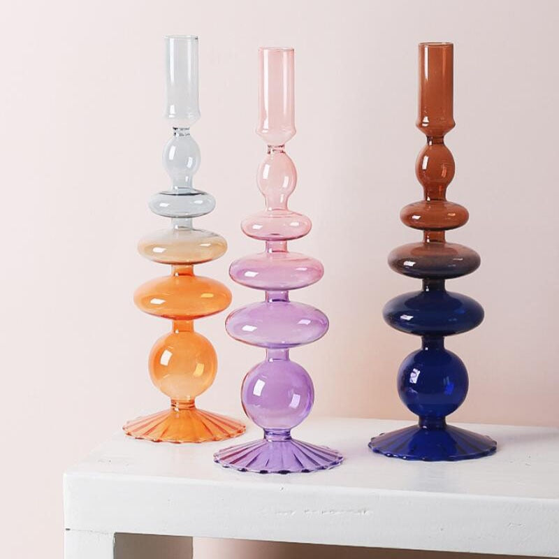 Déco soliflore Chandelier Verre Bicolore - Esprit Chandelier