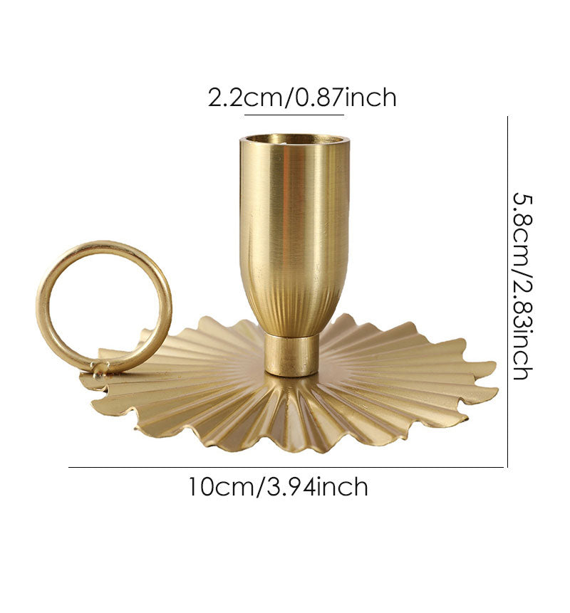 Dimensiosn Bougeoir Classique Coupelle Ciselée - Esprit Chandelier