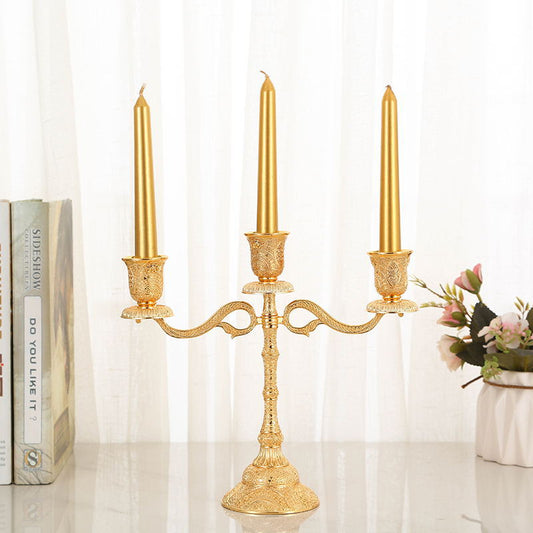 Candélabre Ornement 3 branches doré - Esprit Chandelier