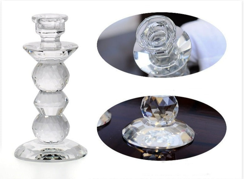 Détail bougeoir cristal moderne - Esprit Chandelier