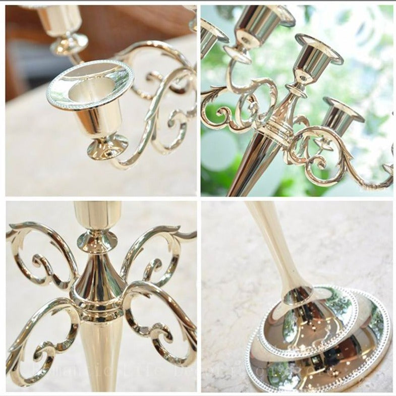 Détail candélabre argenté - Esprit Chandelier