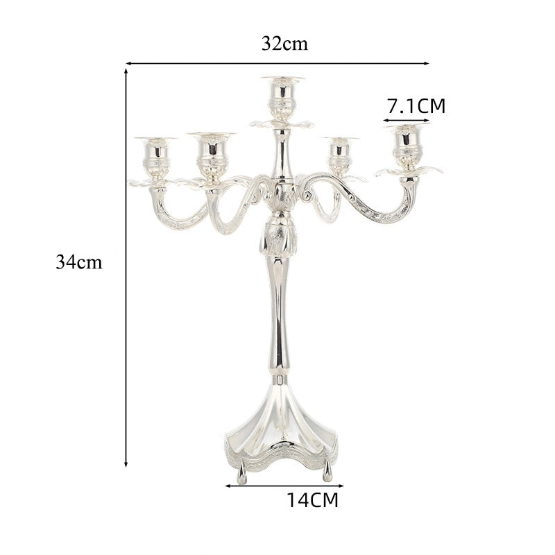 Dimensions Candélabre argent - Esprit Chandelier