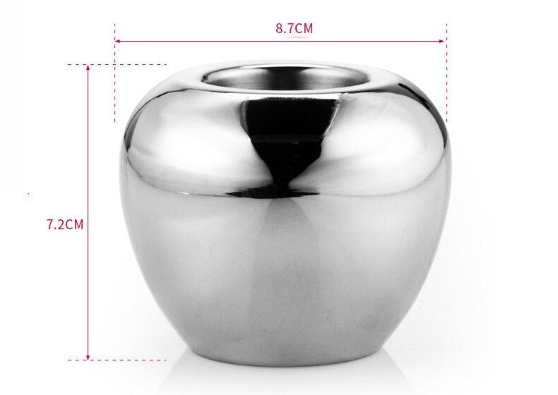 Dimensions Bougeoir Design Pomme Argenté - Esprit Chandelier