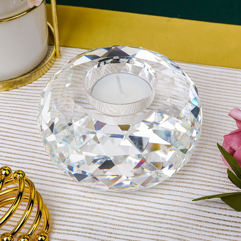 Grand Bougeoir Cristal Rond-Esprit Chandelier