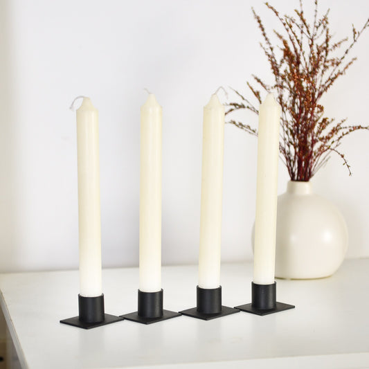 Bougeoir carré noir metal - Esprit Chandelier