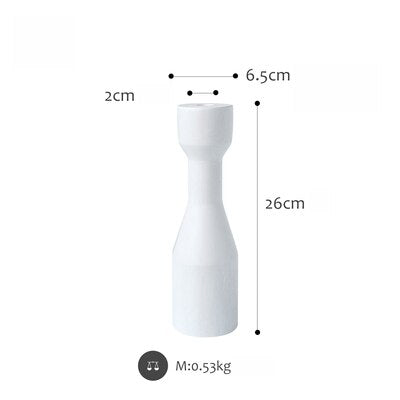dimensions bougeoirs bois blanc - Esprit Chandelier