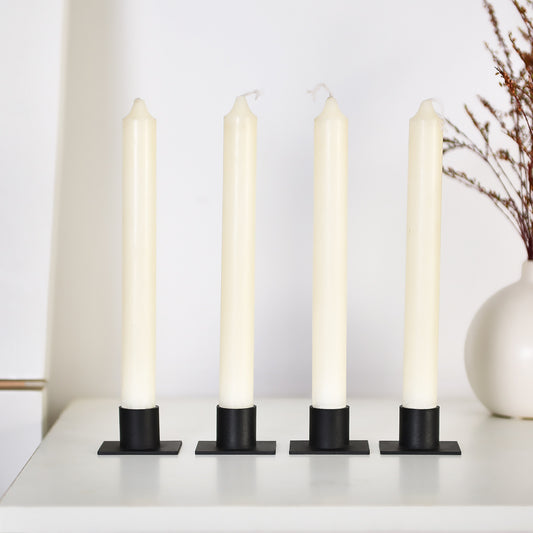 Bougeoir chandelle carré noir - Esprit Chandelier