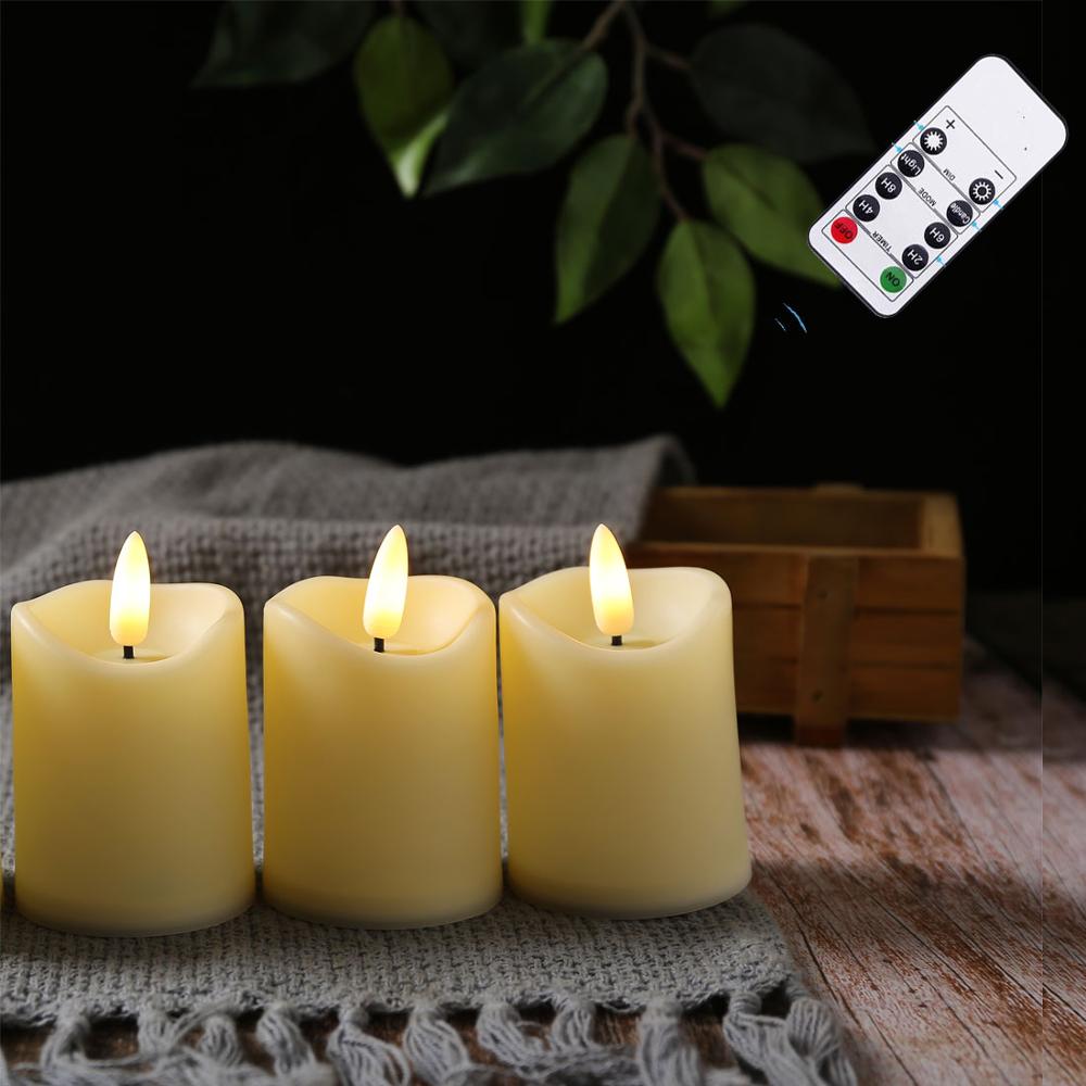 3 Petites Bougies sans flamme Led - Esprit Chandelier