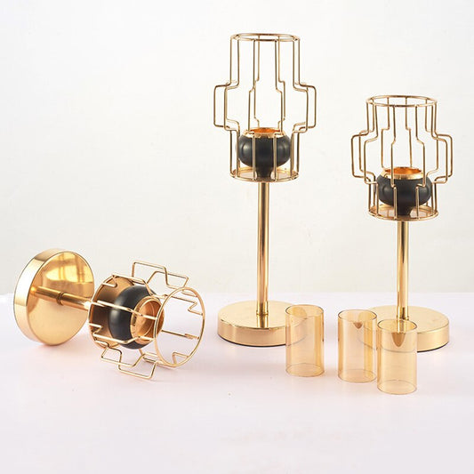 photophore sur pied fer forgé - Esprit Chandelier