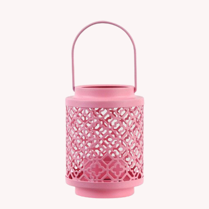 Lanterne bougie rose - Esprit Chandelier