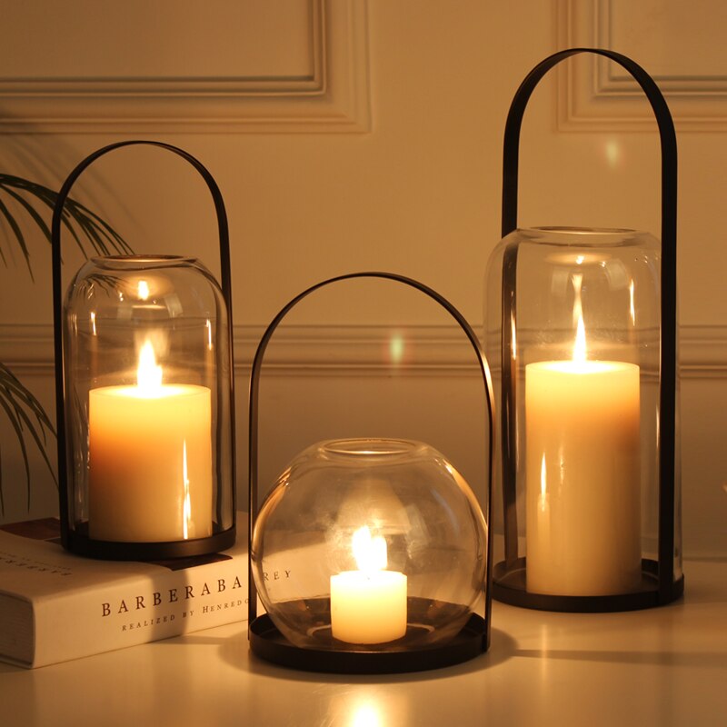Lanterne verre métal - Esprit Chandelier