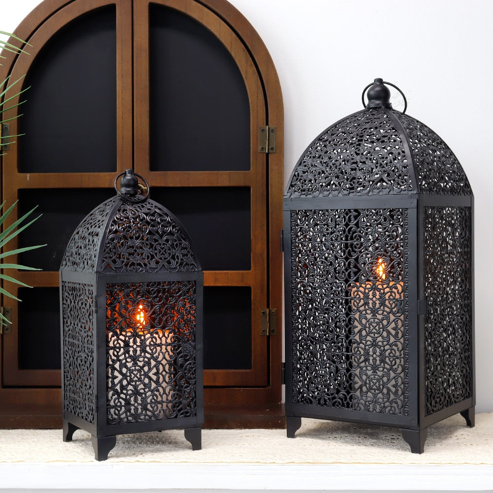 Lanternes Ajourées Noires - Esprit Chandelier