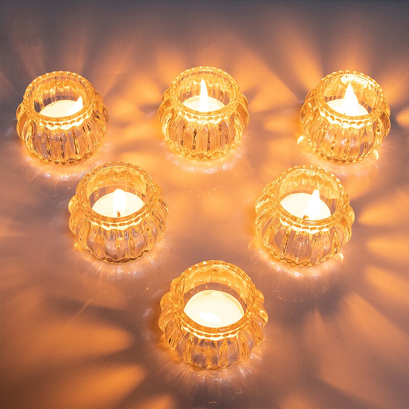 Déco Petits photophores en verre - Esprit Chandelier