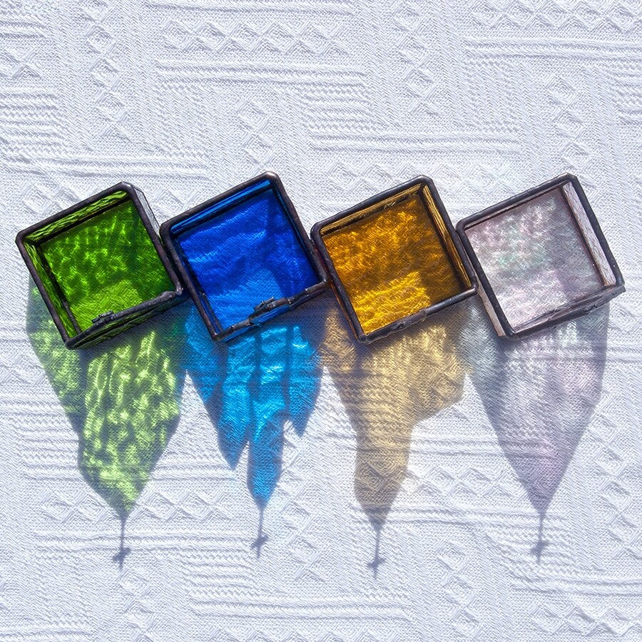 Photophore Vitrail Eglise coloré - Esprit Chandelier