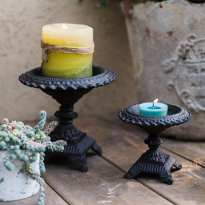 Bougeoirs Fonte petit & grand - Esprit Chandelier