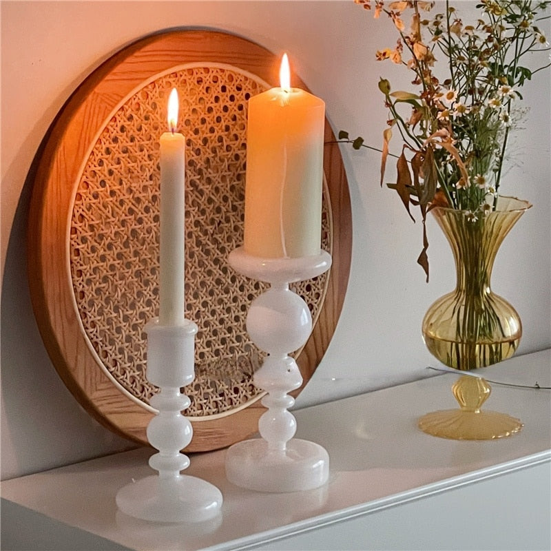 Chandelier Verre Blanc - Esprit Chandelier