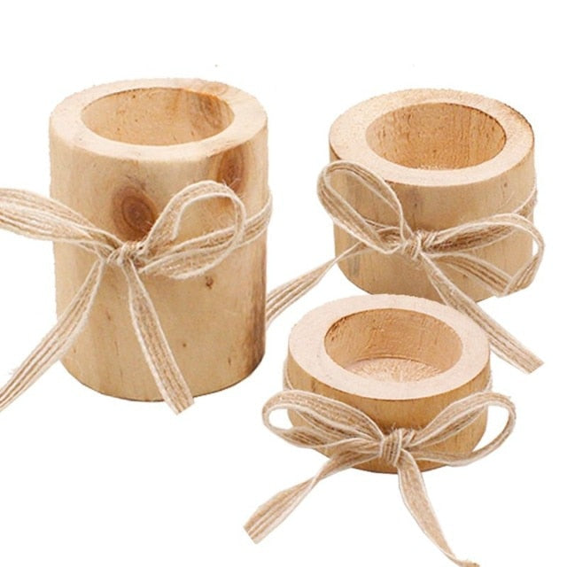 bougeoir romantique bois - Esprit Chandelier