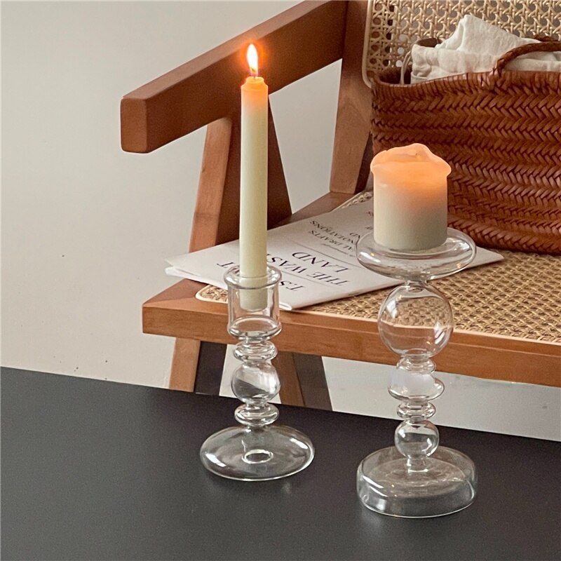 Déco chandelier verre transparent - Esprit Chandelier