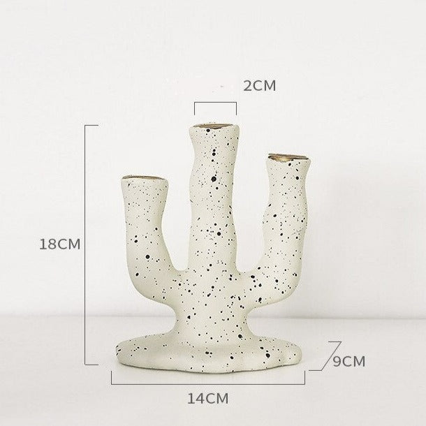 Dimensions Chandelier Cactus Résine Blanc - Esprit Chandelier