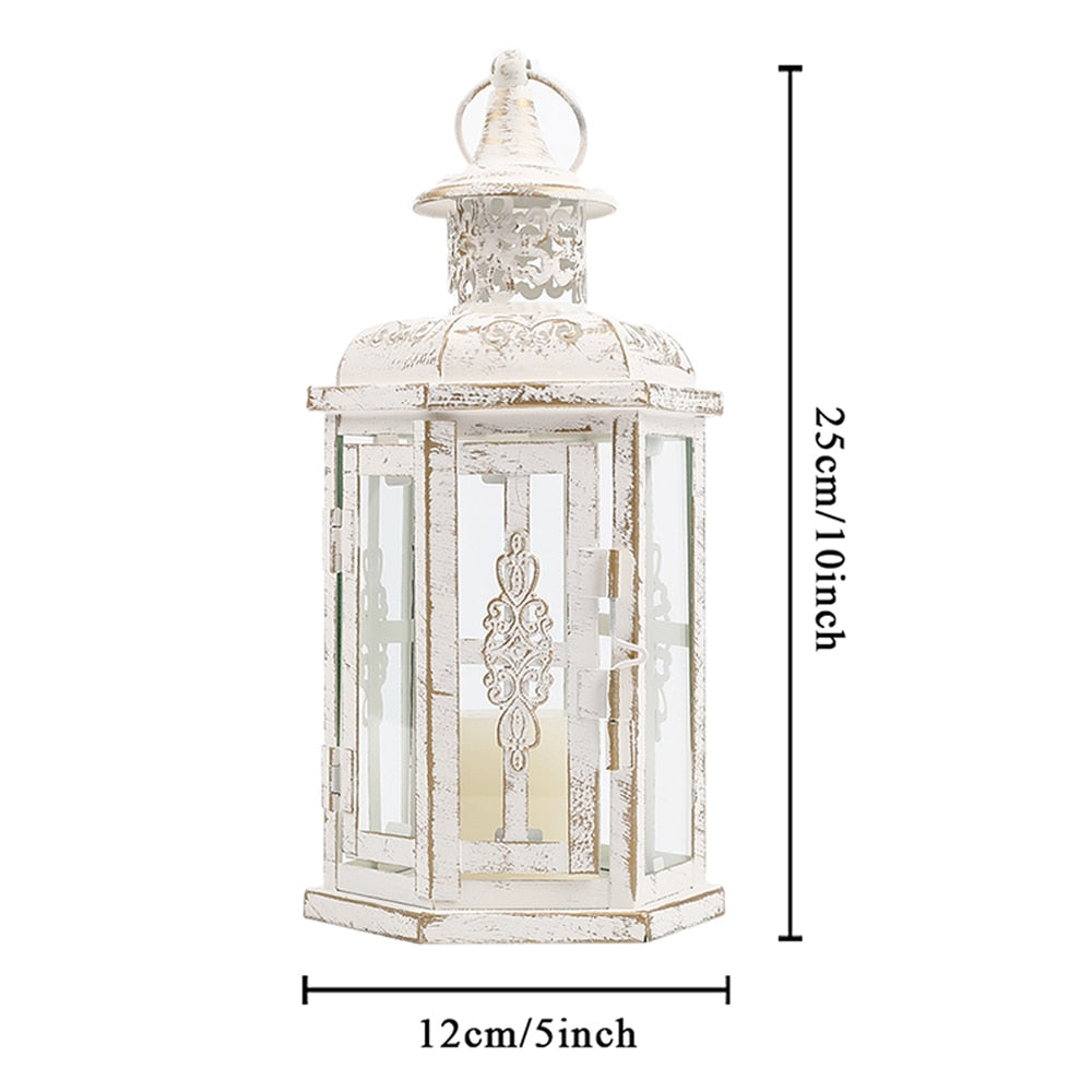 DImensions Lanterne Métal Blanc - Esprit Chandelier