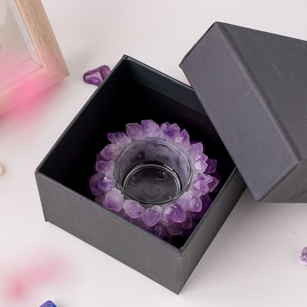Coffret bougeoir Améthyste - Esprit Chandelier