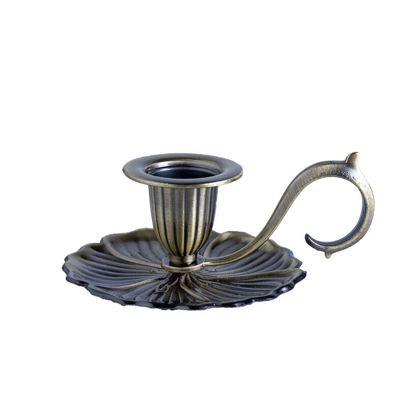 Bougeoir classique coupelle fleur mordoré - Esprit Chandelier