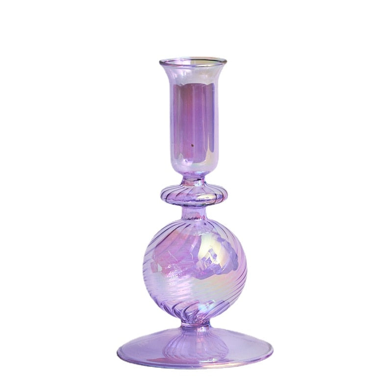 Bougeoir Boule Violette  - Esprit Chandelier