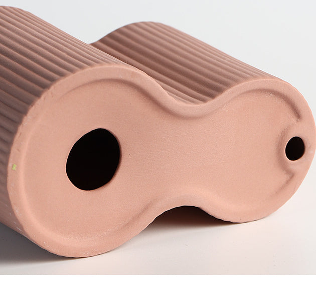 Bougeoir Céramique Double entrée Brique - Esprit Chandelier