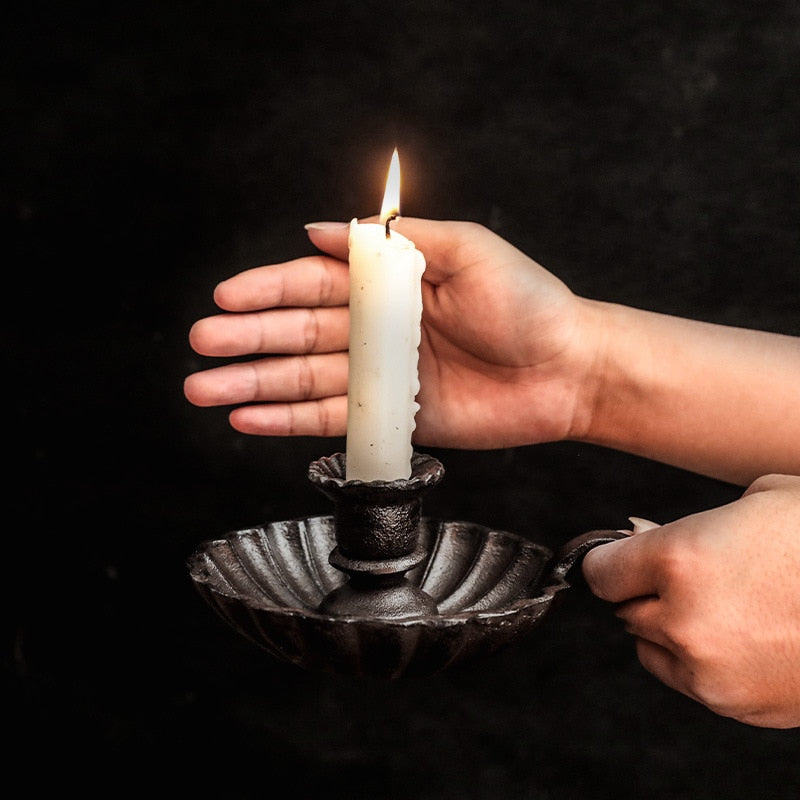 bougeoir bronze vintage - Esprit Chandelier