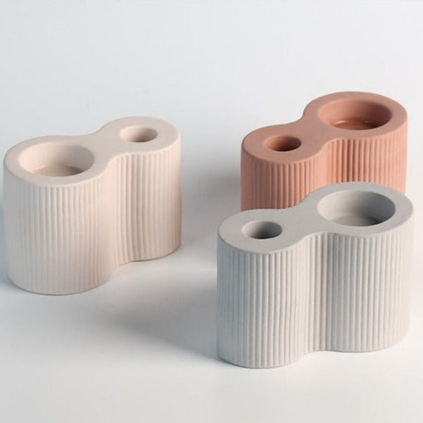 Bougeoir Céramique Double entrée - Esprit Chandelier