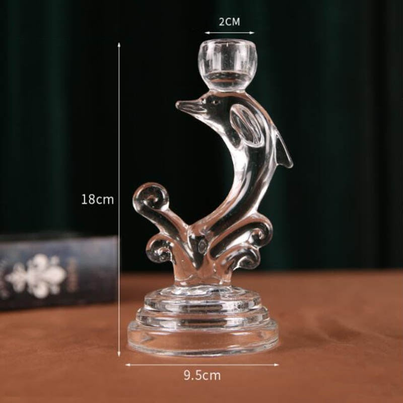 Bougeoir Dauphin Verre - Esprit Chandelier