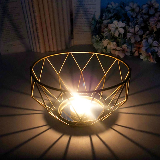 Bougeoir géométrique métal - Esprit Chandelier