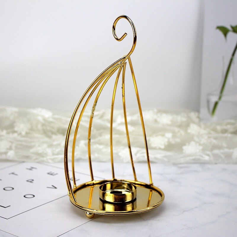 Bougeoir Felouque Doré - Esprit Chandelier