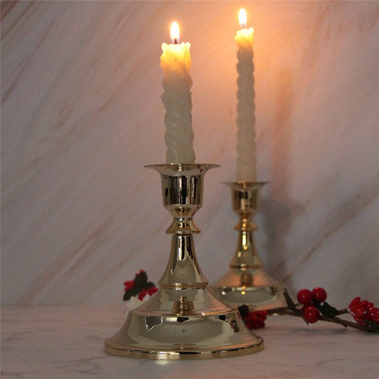 bougeoir doré pied classique - Esprit Chandelier